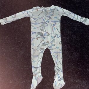 Carter's Blue and White Shark Print Footie